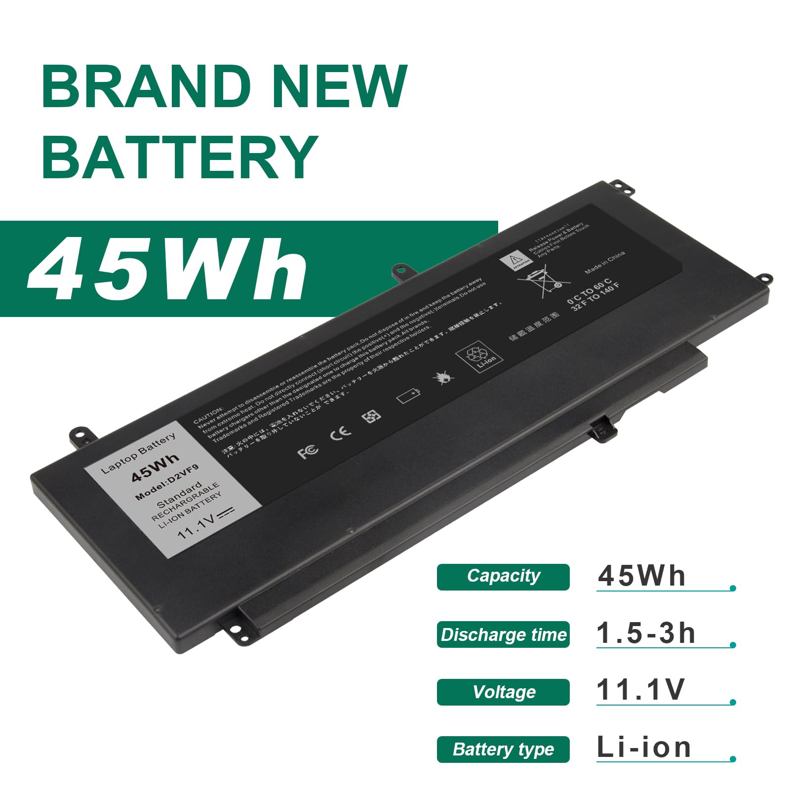Amazon.com: Fancy Buying D2VF9 Laptop Battery Replacement for Dell